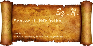 Szakonyi Mónika névjegykártya